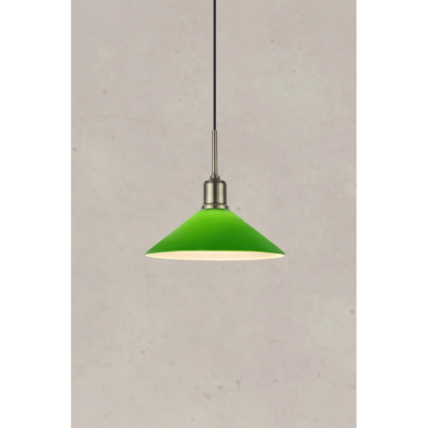 Markslöjd 108868 - Κρεμαστό φωτιστικό οροφής VELA 1xE27/40W/230V ορείχαλκος/πράσινο