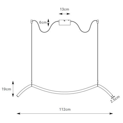 Markslöjd 108873 - Ρυθμιζόμενο LED κρεμαστό φωτιστικό σε καλώδιο MELT LED/13W/230V 112 cm μαύρο