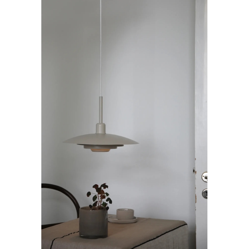 Markslöjd 108875 - Κρεμαστό φωτιστικό με καλώδιο PINY 1xE27/60W/230V Ø 35 cm μπεζ