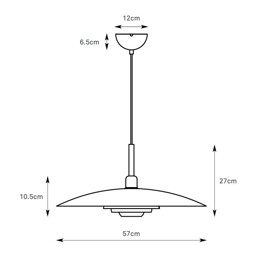 Markslöjd 108876 - Κρεμαστό φωτιστικό με καλώδιο PINY, 1xE27/60W/230V, Ø 57 cm, λευκό