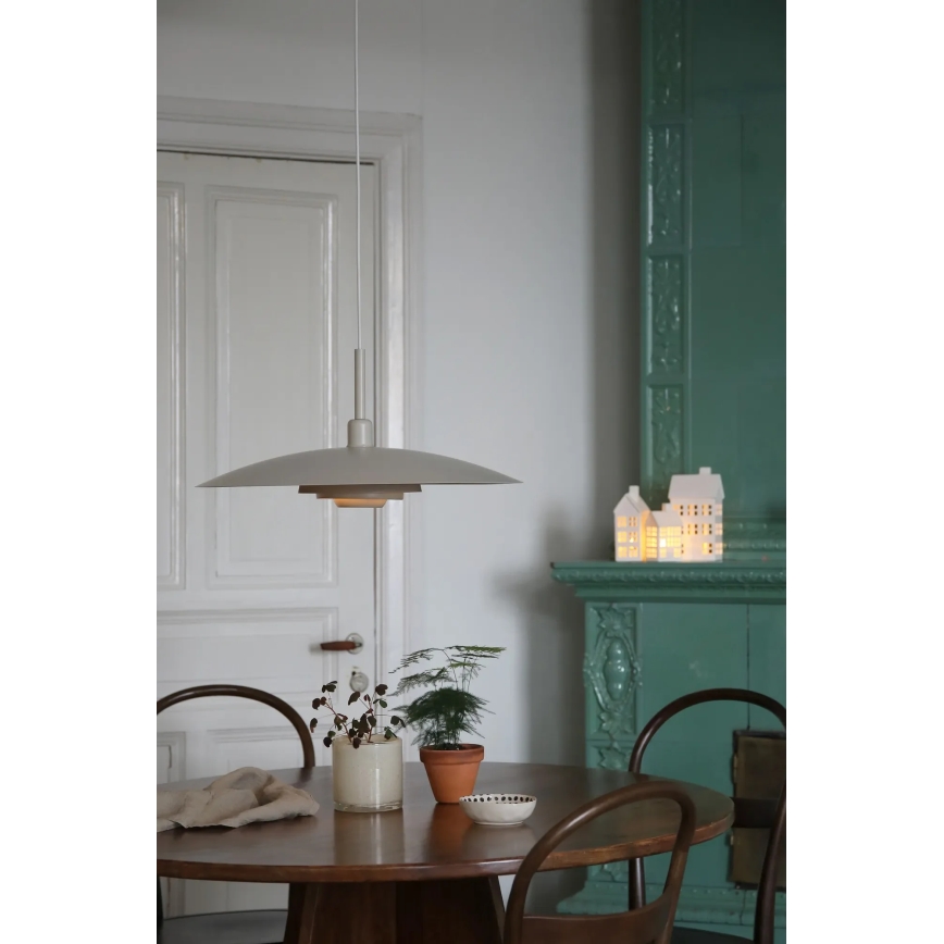 Markslöjd 108877 - Κρεμαστό φωτιστικό με καλώδιο PINY 1xE27/60W/230V διάμ. 57 cm μπεζ