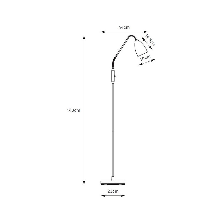 Markslöjd 108888 - Ρυθμιζόμενο επιδαπέδιο φωτιστικό PATRO LED/4,9W/230V CRI 90 γκρι