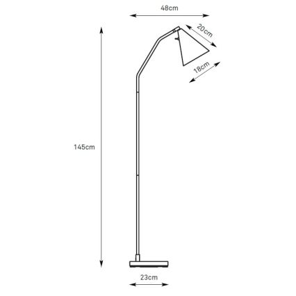 Markslöjd 108891 - Ρυθμιζόμενη επιδαπέδια λάμπα LED FUNIL LED/4,9W/230V CRI 90 γκρι