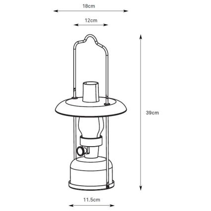Markslöjd 108894 - LED ρυθμιζόμενο επιτραπέζιο φωτιστικό εξωτερικού χώρου, επαναφορτιζόμενο, FANOS LED/2,5W/3,7V 4000 mAh IP44 ορείχαλκος