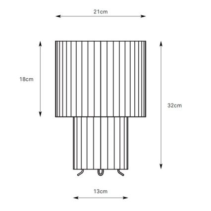 Markslöjd 108896 - Επιτραπέζιο φωτιστικό CATIS 1xE27/60W/230V 32 cm γκρι