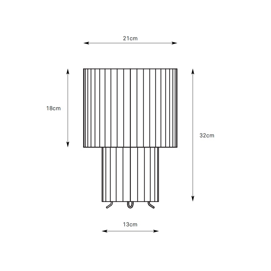 Markslöjd 108896 - Επιτραπέζιο φωτιστικό CATIS 1xE27/60W/230V 32 cm γκρι