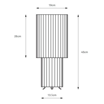 Markslöjd 108898 - Επιτραπέζιο φωτιστικό CATIS 1xE27/60W/230V 45 cm γκρι