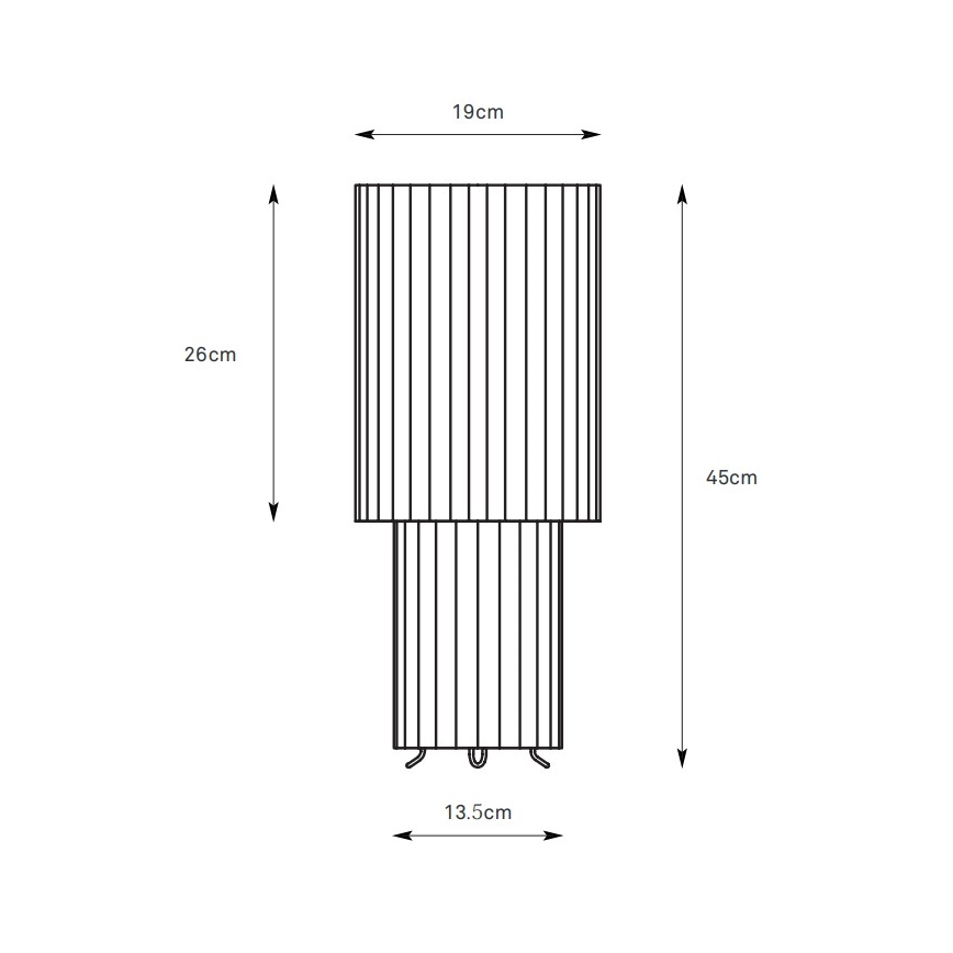 Markslöjd 108898 - Επιτραπέζιο φωτιστικό CATIS 1xE27/60W/230V 45 cm γκρι