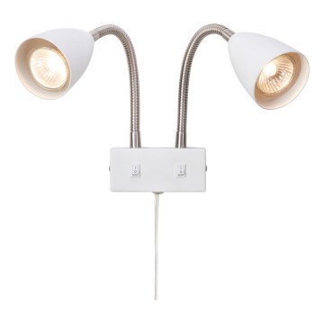Markslöjd 108900 - Επιτοίχιο φωτιστικό σποτ CIRO 2xGU10/7W/230V λευκό
