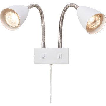 Markslöjd 108900 - Επιτοίχιο φωτιστικό σποτ CIRO 2xGU10/7W/230V λευκό