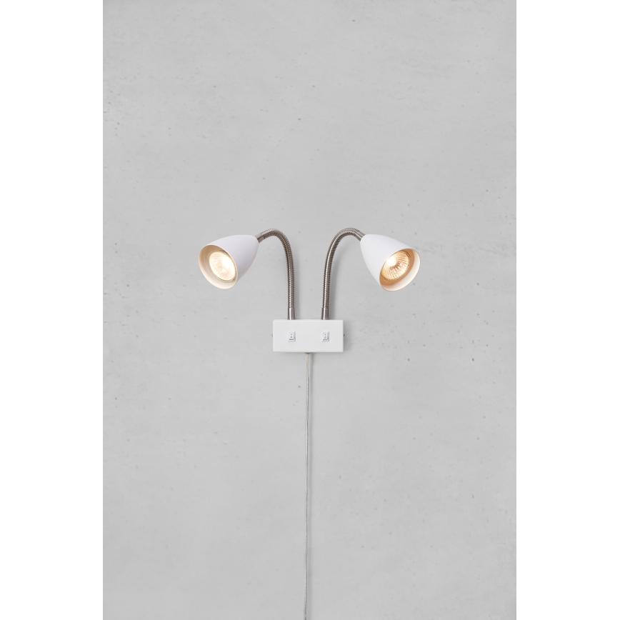 Markslöjd 108900 - Επιτοίχιο φωτιστικό σποτ CIRO 2xGU10/7W/230V λευκό