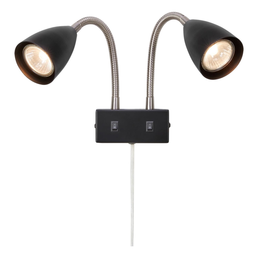 Markslöjd 108901 - Επιτοίχιο σποτ φωτιστικό CIRO 2xGU10/7W/230V μαύρο