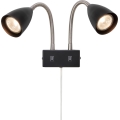 Markslöjd 108901 - Επιτοίχιο σποτ φωτιστικό CIRO 2xGU10/7W/230V μαύρο
