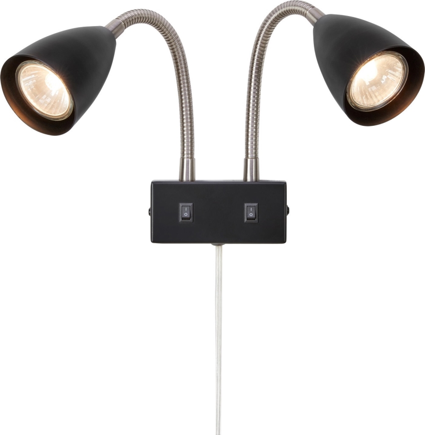 Markslöjd 108901 - Επιτοίχιο σποτ φωτιστικό CIRO 2xGU10/7W/230V μαύρο