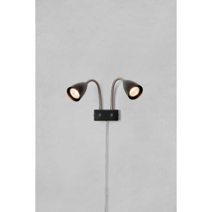 Markslöjd 108901 - Επιτοίχιο σποτ φωτιστικό CIRO 2xGU10/7W/230V μαύρο