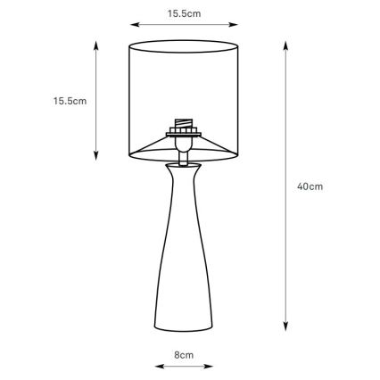 Markslöjd 108906 - Επιτραπέζιο φωτιστικό BIRILLO 1xE14/60W/230V εκρού