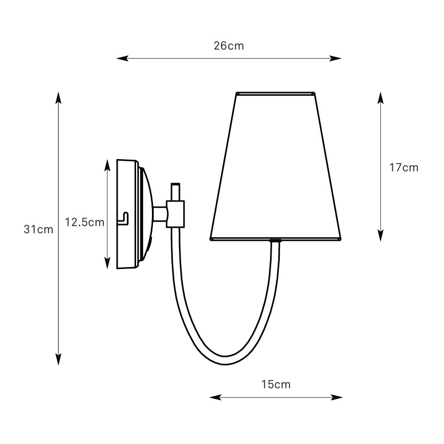 Markslöjd 108907 - Επιτοίχιο φωτιστικό AMAR 1xE14/40W/230V μπεζ/μαύρο