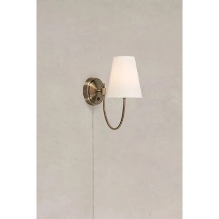 Markslöjd 108908 - Επιτοίχιο φωτιστικό AMAR, 1xE14/40W/230V, λευκό/μπρούτζινο