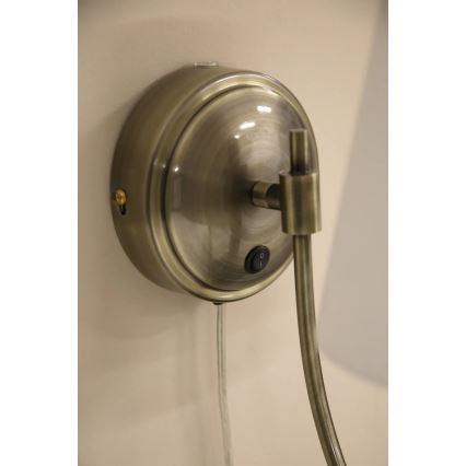 Markslöjd 108908 - Επιτοίχιο φωτιστικό AMAR, 1xE14/40W/230V, λευκό/μπρούτζινο