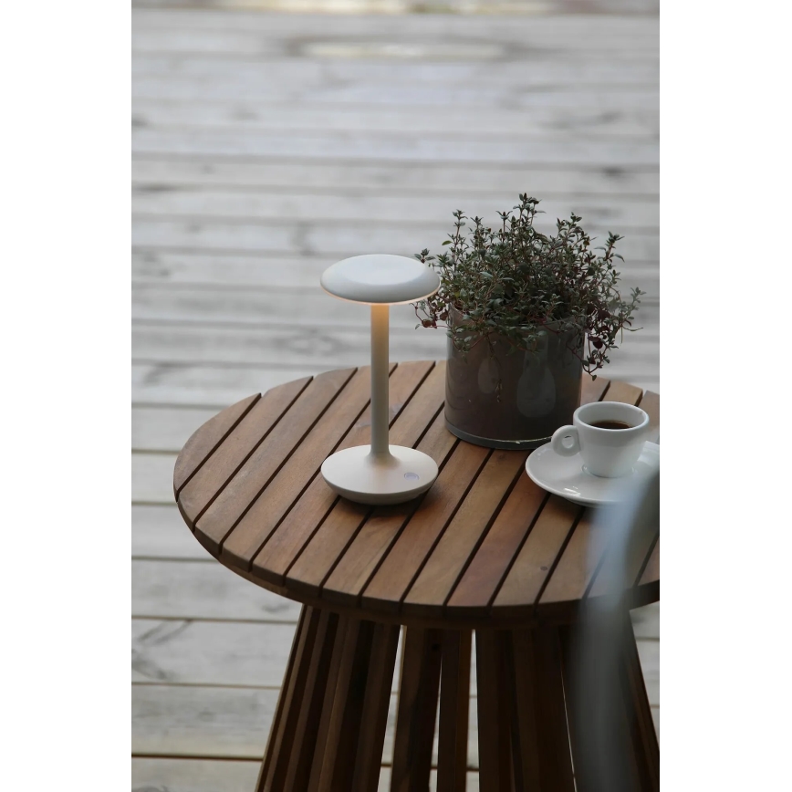 Markslöjd 108917 - LED Dimming Εξωτερικού χώρου επαναφορτιζόμενο Επιτραπέζιο φωτιστικό PETIT LED/2W/1800 mAh 2200/2700/3000K IP44 γκρι