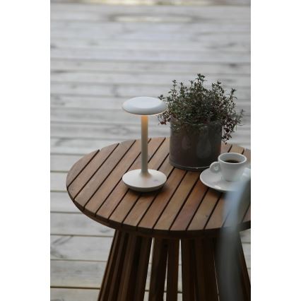 Markslöjd 108917 - LED Dimming Εξωτερικού χώρου επαναφορτιζόμενο Επιτραπέζιο φωτιστικό PETIT LED/2W/1800 mAh 2200/2700/3000K IP44 γκρι