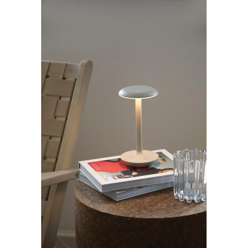 Markslöjd 108917 - LED Dimming Εξωτερικού χώρου επαναφορτιζόμενο Επιτραπέζιο φωτιστικό PETIT LED/2W/1800 mAh 2200/2700/3000K IP44 γκρι