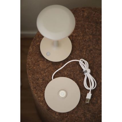 Markslöjd 108917 - LED Dimming Εξωτερικού χώρου επαναφορτιζόμενο Επιτραπέζιο φωτιστικό PETIT LED/2W/1800 mAh 2200/2700/3000K IP44 γκρι