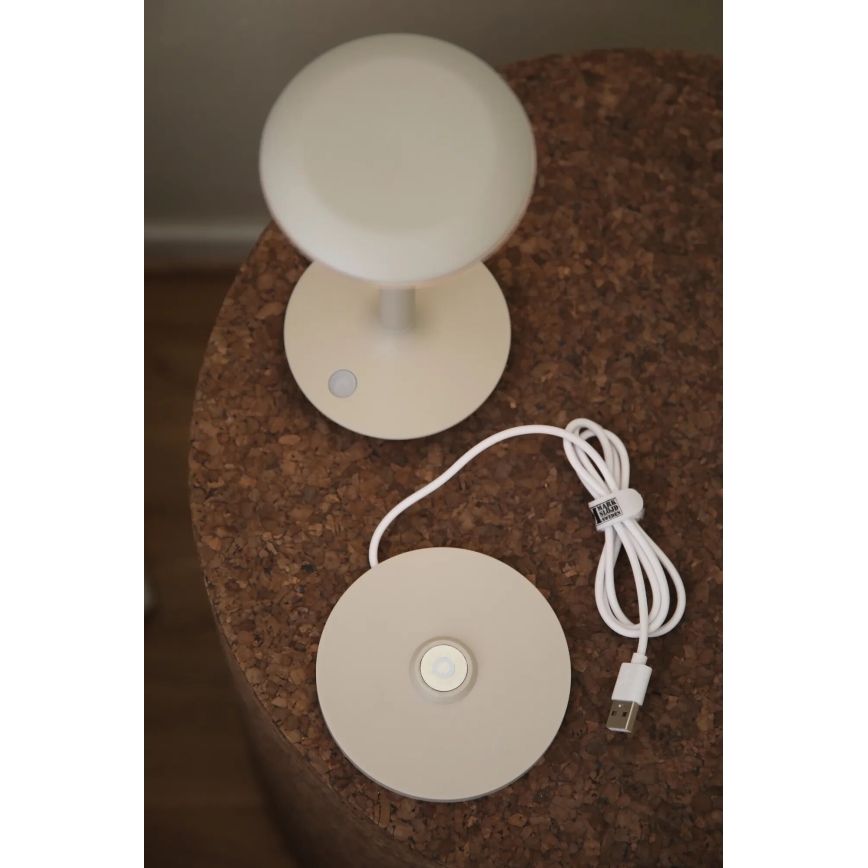 Markslöjd 108917 - LED Dimming Εξωτερικού χώρου επαναφορτιζόμενο Επιτραπέζιο φωτιστικό PETIT LED/2W/1800 mAh 2200/2700/3000K IP44 γκρι