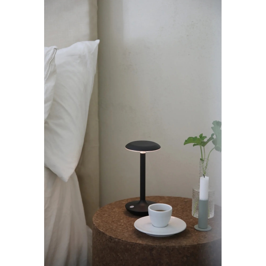 Markslöjd 108918 - LED Dimming Εξωτερικού χώρου επαναφορτιζόμενο Επιτραπέζιο φωτιστικό PETIT LED/2W/1800 mAh 2200/2700/3000K IP44 μαύρο