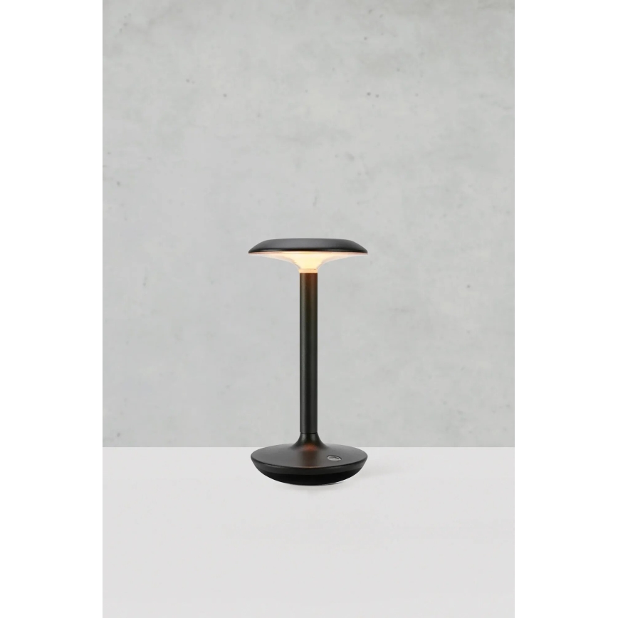 Markslöjd 108918 - LED Dimming Εξωτερικού χώρου επαναφορτιζόμενο Επιτραπέζιο φωτιστικό PETIT LED/2W/1800 mAh 2200/2700/3000K IP44 μαύρο