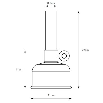 Markslöjd 108919 - LED Dimming Εξωτερικού χώρου επαναφορτιζόμενο Επιτραπέζιο φωτιστικό ASTRID LED/2W/1200 mAh IP44 μαύρο