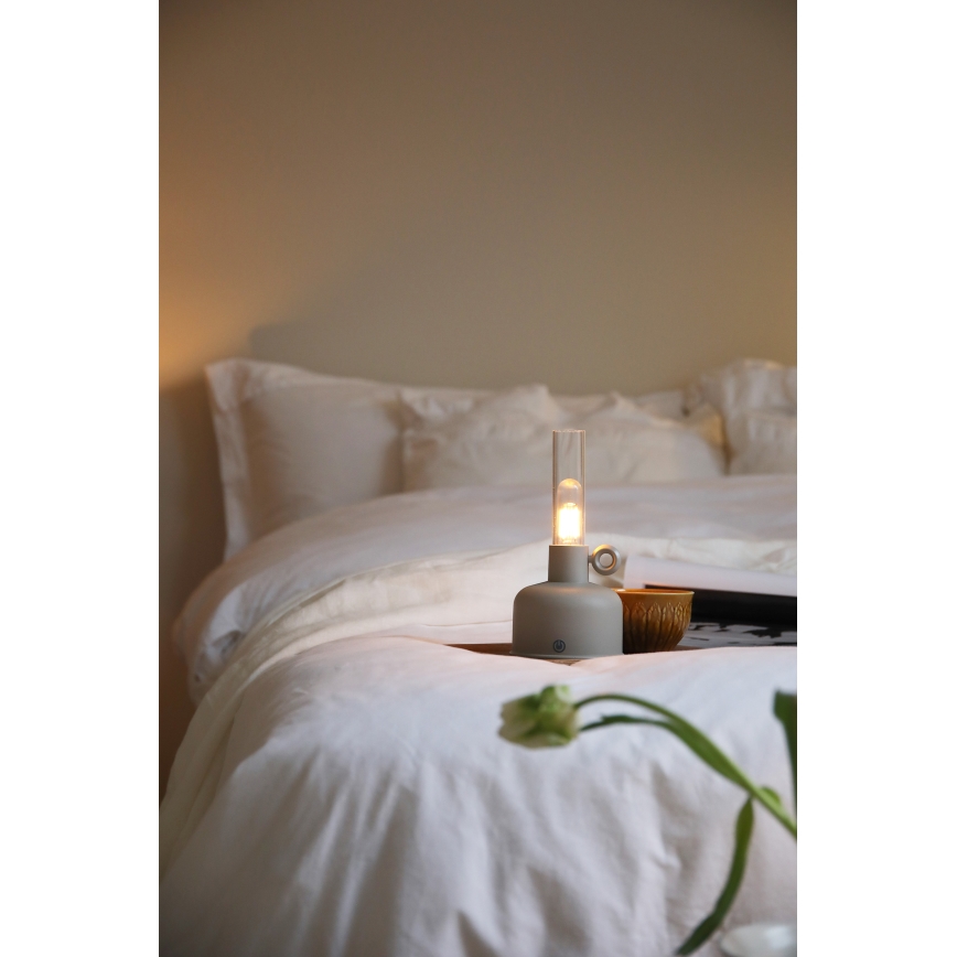 Markslöjd 108921 - LED Dimming Εξωτερικού χώρου επαναφορτιζόμενο Επιτραπέζιο φωτιστικό ASTRID LED/2W/1200 mAh IP44 γκρι