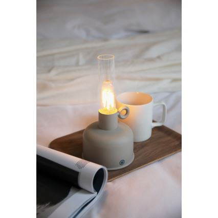 Markslöjd 108921 - LED Dimming Εξωτερικού χώρου επαναφορτιζόμενο Επιτραπέζιο φωτιστικό ASTRID LED/2W/1200 mAh IP44 γκρι
