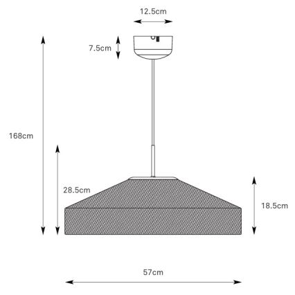 Markslöjd 108955 - Κρεμαστό φωτιστικό με καλώδιο ALIA 1xE27/60W/230V Ø 57 εκ. εκρού/μαύρο