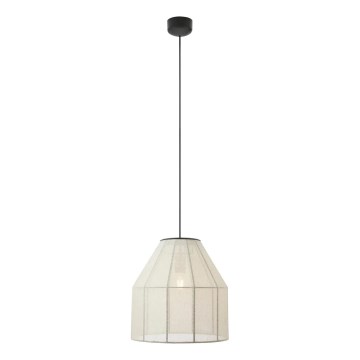 Markslöjd 108956 - Κρεμαστό φωτιστικό με καλώδιο AIKO 1xE27/60W/230V λινό/μαύρο