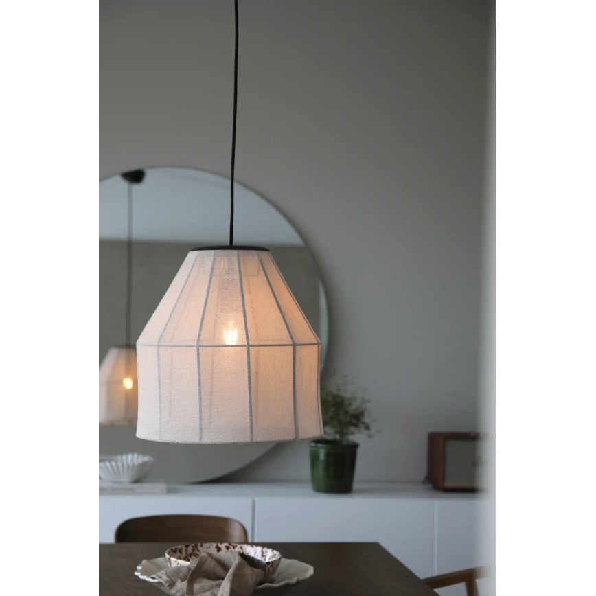 Markslöjd 108956 - Κρεμαστό φωτιστικό με καλώδιο AIKO 1xE27/60W/230V Ø 37 εκ. εκρού/μαύρο