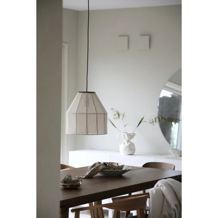 Markslöjd 108956 - Κρεμαστό φωτιστικό με καλώδιο AIKO 1xE27/60W/230V Ø 37 εκ. εκρού/μαύρο