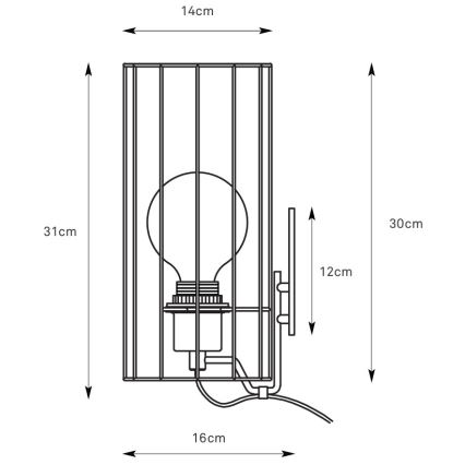Markslöjd 108960 - Επιτοίχιο φωτιστικό HIKARI 1xE27/60W/230V λευκό/μαύρο