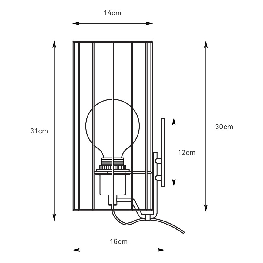 Markslöjd 108960 - Επιτοίχιο φωτιστικό HIKARI 1xE27/60W/230V λευκό/μαύρο