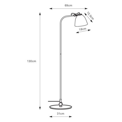 Markslöjd 108966 - Επιδαπέδιο φωτιστικό TILT 1xE27/60W/230V γκρι