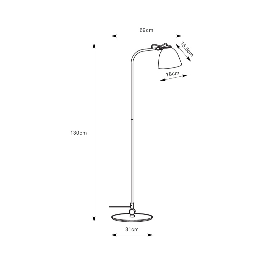 Markslöjd 108966 - Επιδαπέδιο φωτιστικό TILT 1xE27/60W/230V γκρι