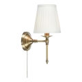 Markslöjd 108968 - Φωτιστικό τοίχου MANOR 1xE14/40W/230V λευκό/ορείχαλκο