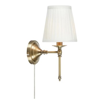 Markslöjd 108968 - Φωτιστικό τοίχου MANOR 1xE14/40W/230V λευκό/ορείχαλκο