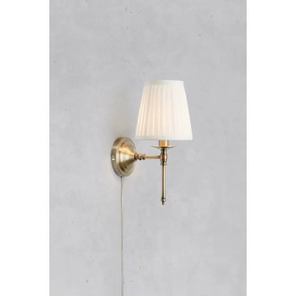 Markslöjd 108968 - Φωτιστικό τοίχου MANOR 1xE14/40W/230V λευκό/ορείχαλκο