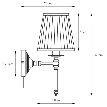 Markslöjd 108968 - Φωτιστικό τοίχου MANOR 1xE14/40W/230V λευκό/ορείχαλκο