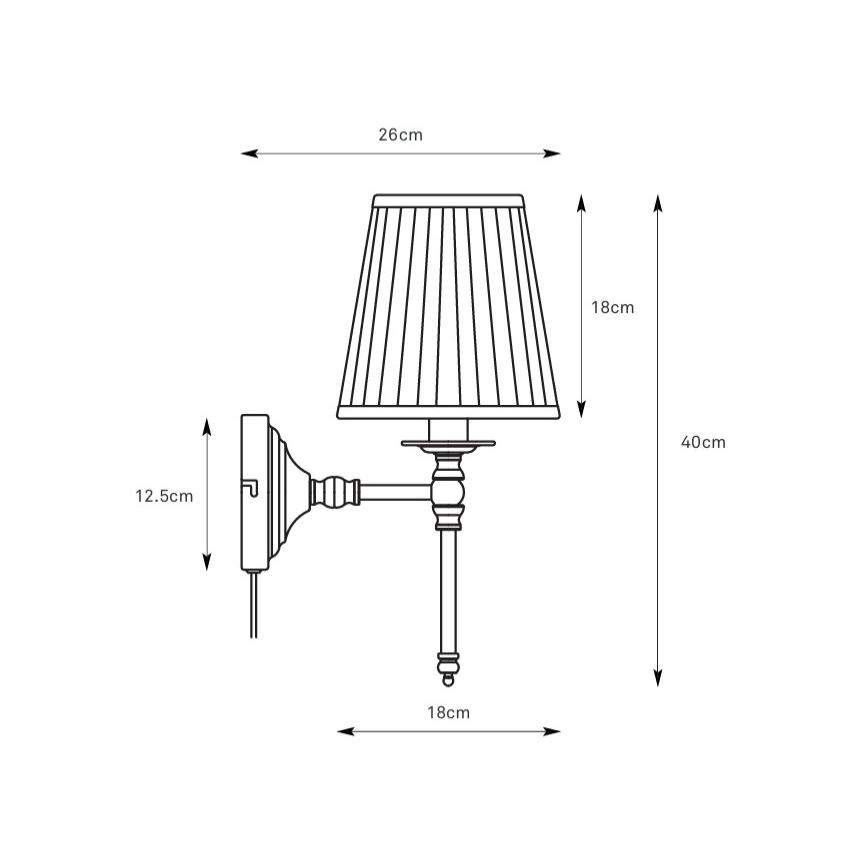 Markslöjd 108968 - Φωτιστικό τοίχου MANOR 1xE14/40W/230V λευκό/ορείχαλκο