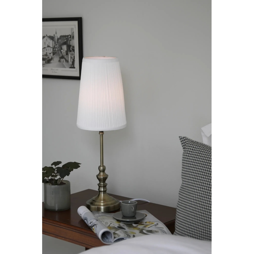 Markslöjd 108969 - Επιτραπέζιο φωτιστικό NOBLE 1xE14/40W/230V 56 cm λευκό/ορείχαλκο