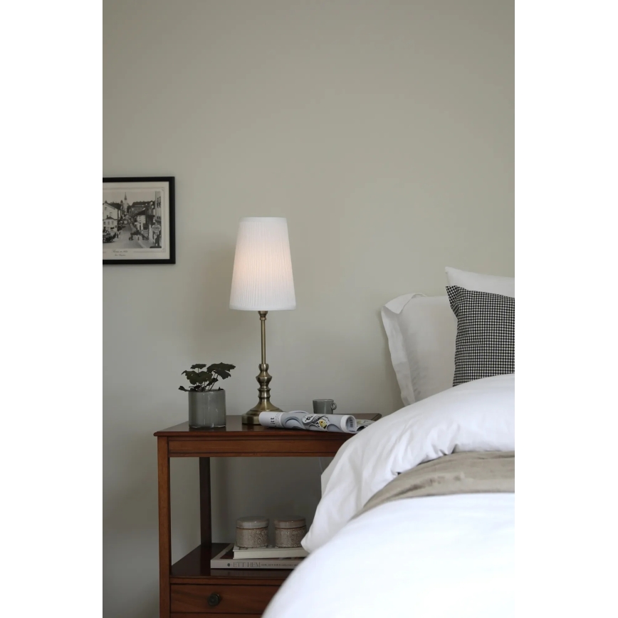 Markslöjd 108969 - Επιτραπέζιο φωτιστικό NOBLE 1xE14/40W/230V 56 cm λευκό/ορείχαλκο