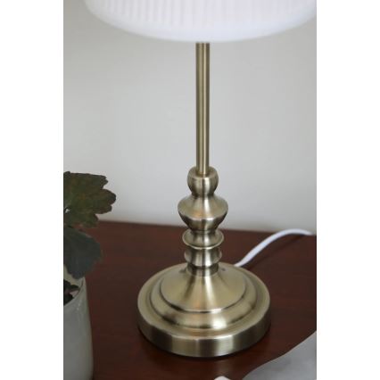 Markslöjd 108969 - Επιτραπέζιο φωτιστικό NOBLE 1xE14/40W/230V 56 cm λευκό/ορείχαλκο