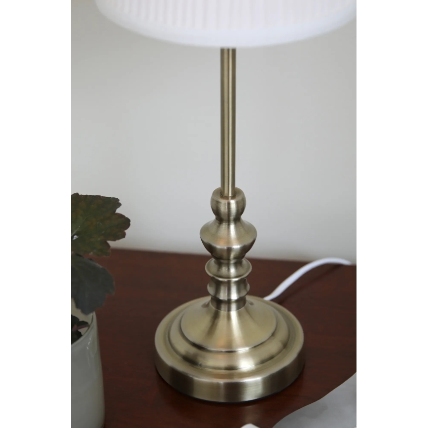 Markslöjd 108969 - Επιτραπέζιο φωτιστικό NOBLE 1xE14/40W/230V 56 cm λευκό/ορείχαλκο